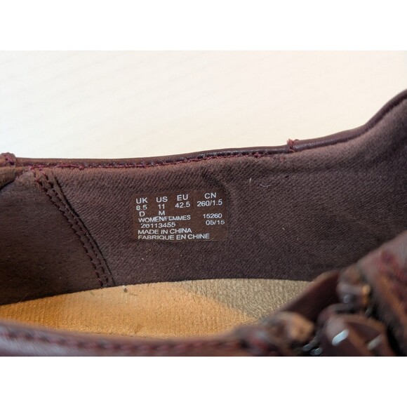 Clarks Boots Women's 11 M Ankle Booties Brown Leather Zip Heeled Casual Round - Picture 2 of 7